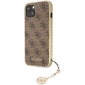 Pouzdro Guess 4G Charms zadní kryt GUHCP13MGF4GBR Apple iPhone 13 Brown
