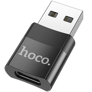 Adaptér USB (samec) na USB-C (samice) HOCO UA17 OTG redukce černý