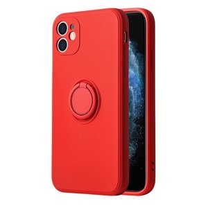 Pouzdro Vennus Silicone Ring s magnetickým úchytem Iphone 12 červené