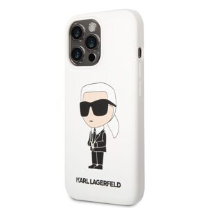 Pouzdro Karl Lagerfeld Liquid Silicone Ikonik NFT iPhone 13 Pro bílé