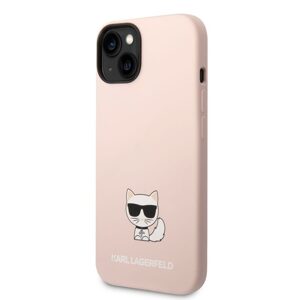 Pouzdro Karl Lagerfeld Liquid Silicone Choupette zadní kryt pro Apple iPhone 14 PLUS Pink