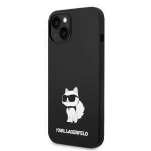 Pouzdro Karl Lagerfeld Liquid Silicone Choupette NFT zadní kryt pro Apple iPhone 14 PLUS Black