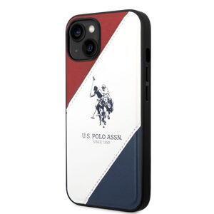 Pouzdro U.S. Polo PU Leather Double Horse iPhone 14 Plus červené/bílé/námořně modré