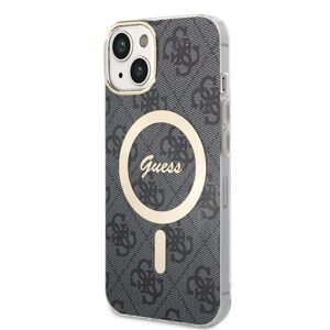 Pouzdro Guess 4G IML MagSafe zadní kryt pro Apple iPhone 14 Black