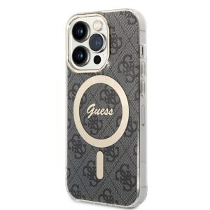 Pouzdro Guess 4G IML MagSafe zadní kryt pro Apple iPhone 14 PRO Black