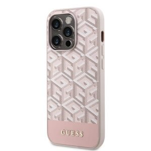Pouzdro Guess PU G Cube MagSafe zadní kryt pro Apple iPhone 13 PRO MAX Pink