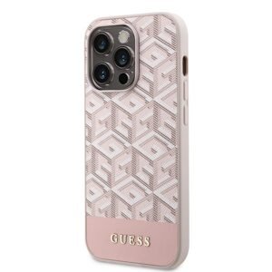 Pouzdro Guess PU G Cube MagSafe zadní kryt pro Apple iPhone 14 PRO MAX Pink