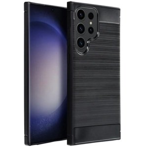 Pouzdro silikon Samsung S918 Galaxy S23 Ultra Forcell Carbon s výztuhou černé