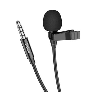 Mikrofon HOCO L14 Mini Jack 3,5mm černý - externí pro telefon / počítač / diktafon