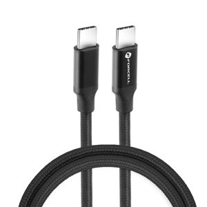USB datový kabel Forcell Thunderbolt 4 USB-C to C QC4.0 5A/20V PD100W E-mark / 4K iPhone 15 1m černý