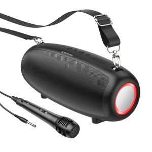 Reproduktor Bluetooth Borofone BP13 Karaoke 10W (2 x 5W 66mm), BT 5.3, 1500mAh černý