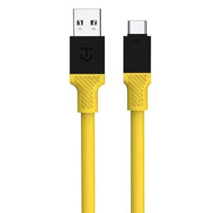 USB datový kabel Tactical Fat Man Cable USB-A/USB-C 60W 1m žlutý