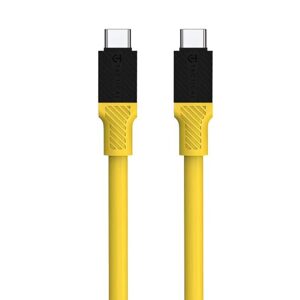 USB datový kabel Tactical Fat Man Cable USB-C/USB-C 60W 1m žlutý