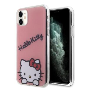 Pouzdro Hello Kitty IML Daydreaming Logo zadní kryt pro Apple iPhone 11 Pink