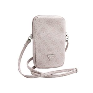 Pouzdro Guess PU 4G Triangle Logo Wallet Phone Bag Zipper Pink