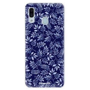 Silikonové pouzdro iSaprio - Blue Leaves 05 - Samsung Galaxy A30