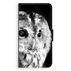 Flipové pouzdro iSaprio - BW Owl - iPhone XS Max