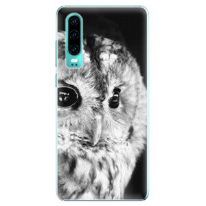 Plastové pouzdro iSaprio - BW Owl - Huawei P30
