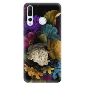 Odolné silikonové pouzdro iSaprio - Dark Flowers - Huawei Nova 4