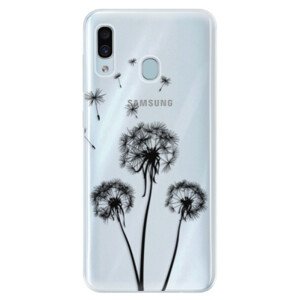 Silikonové pouzdro iSaprio - Three Dandelions - black - Samsung Galaxy A30