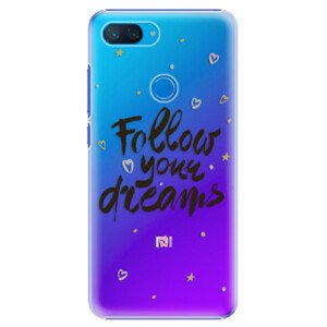 Plastové pouzdro iSaprio - Follow Your Dreams - black - Xiaomi Mi 8 Lite