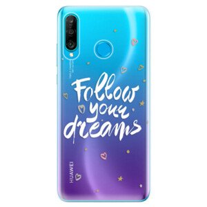 Odolné silikonové pouzdro iSaprio - Follow Your Dreams - white - Huawei P30 Lite