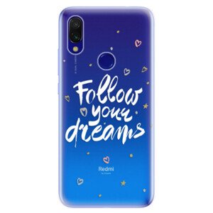 Odolné silikonové pouzdro iSaprio - Follow Your Dreams - white - Xiaomi Redmi 7