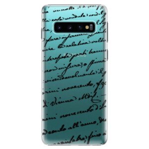 Plastové pouzdro iSaprio - Handwriting 01 - black - Samsung Galaxy S10