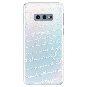 Plastové pouzdro iSaprio - Handwriting 01 - white - Samsung Galaxy S10e