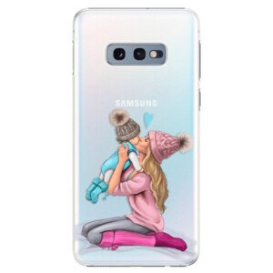 Plastové pouzdro iSaprio - Kissing Mom - Blond and Boy - Samsung Galaxy S10e