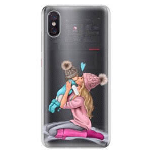 Odolné silikonové pouzdro iSaprio - Kissing Mom - Blond and Boy - Xiaomi Mi 8 Pro