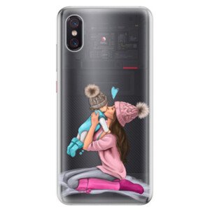 Odolné silikonové pouzdro iSaprio - Kissing Mom - Brunette and Boy - Xiaomi Mi 8 Pro