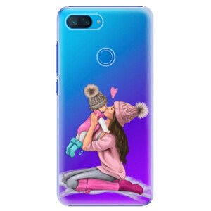 Plastové pouzdro iSaprio - Kissing Mom - Brunette and Girl - Xiaomi Mi 8 Lite
