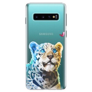 Plastové pouzdro iSaprio - Leopard With Butterfly - Samsung Galaxy S10
