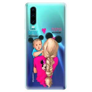 Odolné silikonové pouzdro iSaprio - Mama Mouse Blonde and Boy - Huawei P30