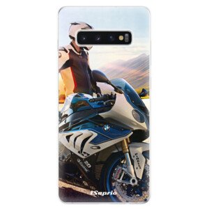 Odolné silikonové pouzdro iSaprio - Motorcycle 10 - Samsung Galaxy S10+