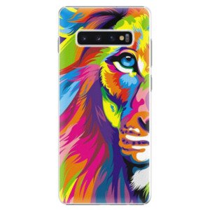 Plastové pouzdro iSaprio - Rainbow Lion - Samsung Galaxy S10+