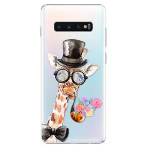 Plastové pouzdro iSaprio - Sir Giraffe - Samsung Galaxy S10+