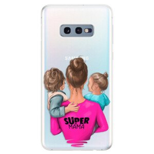 Odolné silikonové pouzdro iSaprio - Super Mama - Boy and Girl - Samsung Galaxy S10e