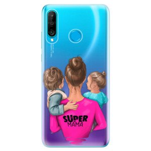 Odolné silikonové pouzdro iSaprio - Super Mama - Boy and Girl - Huawei P30 Lite