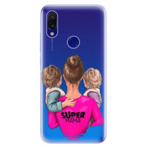 Odolné silikonové pouzdro iSaprio - Super Mama - Two Boys - Xiaomi Redmi 7