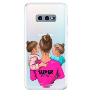Odolné silikonové pouzdro iSaprio - Super Mama - Two Girls - Samsung Galaxy S10e