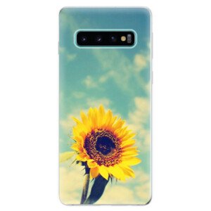 Odolné silikonové pouzdro iSaprio - Sunflower 01 - Samsung Galaxy S10