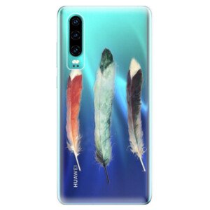 Odolné silikonové pouzdro iSaprio - Three Feathers - Huawei P30