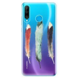 Odolné silikonové pouzdro iSaprio - Three Feathers - Huawei P30 Lite