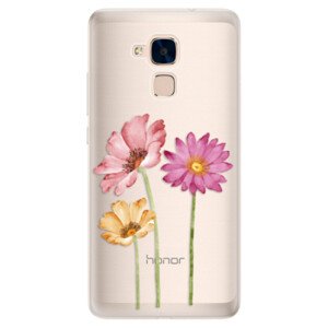 Silikonové pouzdro iSaprio - Three Flowers - Huawei Honor 7 Lite