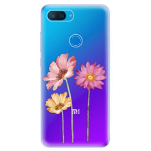 Odolné silikonové pouzdro iSaprio - Three Flowers - Xiaomi Mi 8 Lite