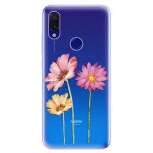Odolné silikonové pouzdro iSaprio - Three Flowers - Xiaomi Redmi 7