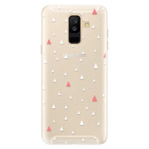Silikonové pouzdro iSaprio - Abstract Triangles 02 - white - Samsung Galaxy A6+