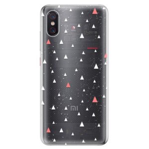 Odolné silikonové pouzdro iSaprio - Abstract Triangles 02 - white - Xiaomi Mi 8 Pro